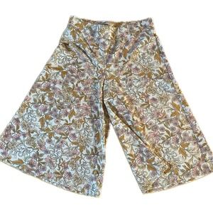 Isaac Mizrahi Live! Petite Floral Knit Culotte Pants Wide-Leg Multicolor SP‎